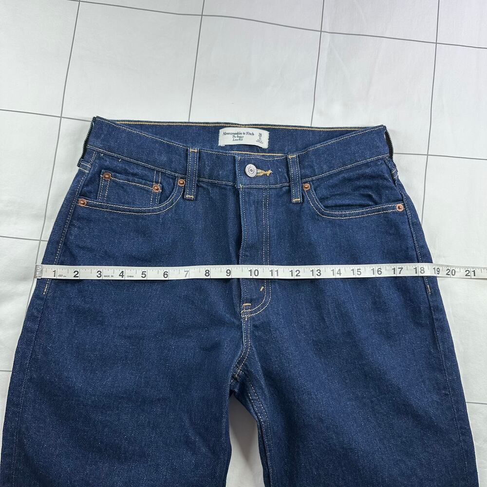 Abercrombie Jeans Womens 26 Blue Low Rise Baggy Dark Wash Cotton 5 Pocket 90s - Picture 8 of 12